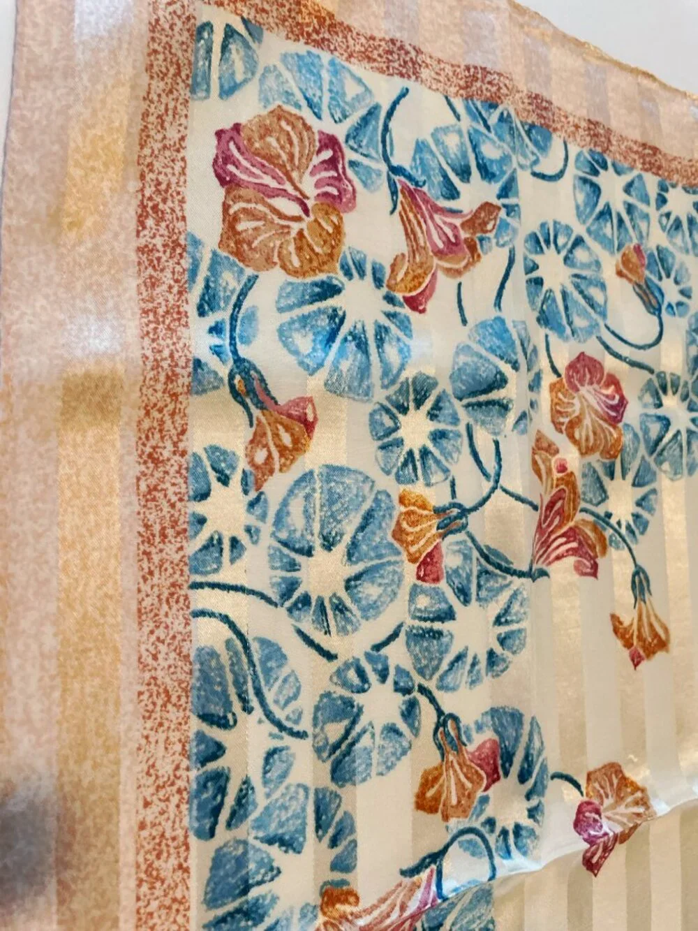 Chloé Floral Silk Cotton Blend Scarf